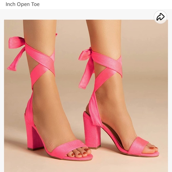 Neon pink heels - Picture 4 of 4